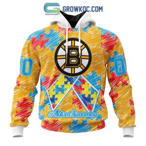 NHL Boston Bruins Puzzle Autism Awareness Personalized Hoodie T Shirt