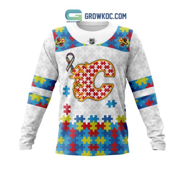 NHL Calgary Flames Autism Awareness Personalized Hoodie T Shirt