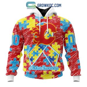 NHL Calgary Flames Puzzle Autism Awareness Personalized Hoodie T Shirt