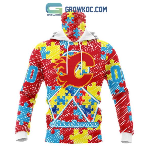 NHL Calgary Flames Puzzle Autism Awareness Personalized Hoodie T Shirt