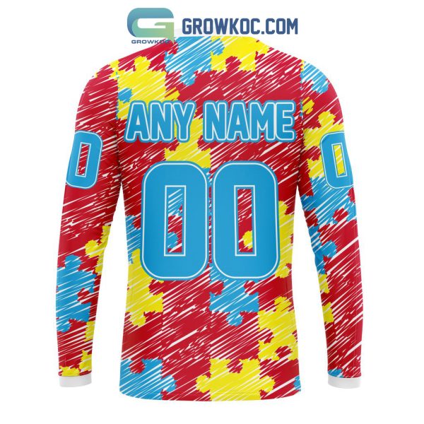 NHL Chicago Blackhawks Puzzle Autism Awareness Personalized Hoodie T Shirt