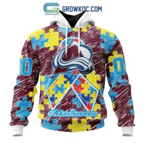 NHL Colorado Avalanche Puzzle Autism Awareness Personalized Hoodie T Shirt