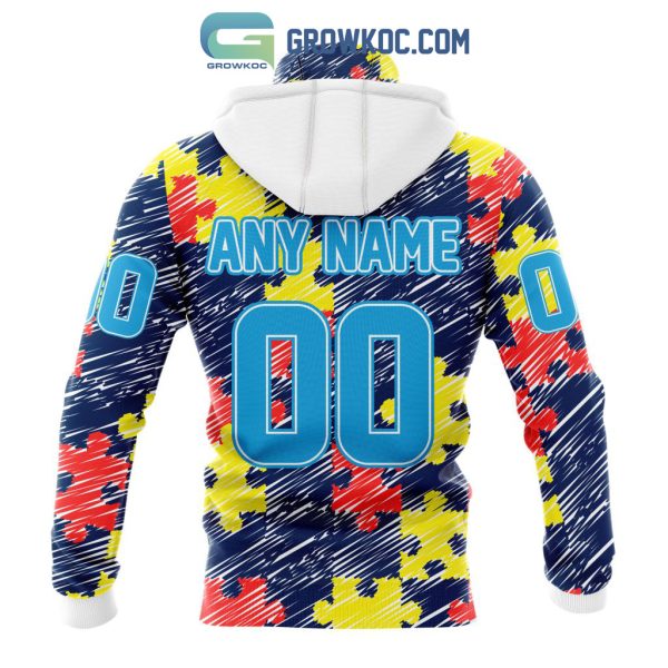 NHL Columbus Blue Jackets Puzzle Autism Awareness Personalized Hoodie T Shirt