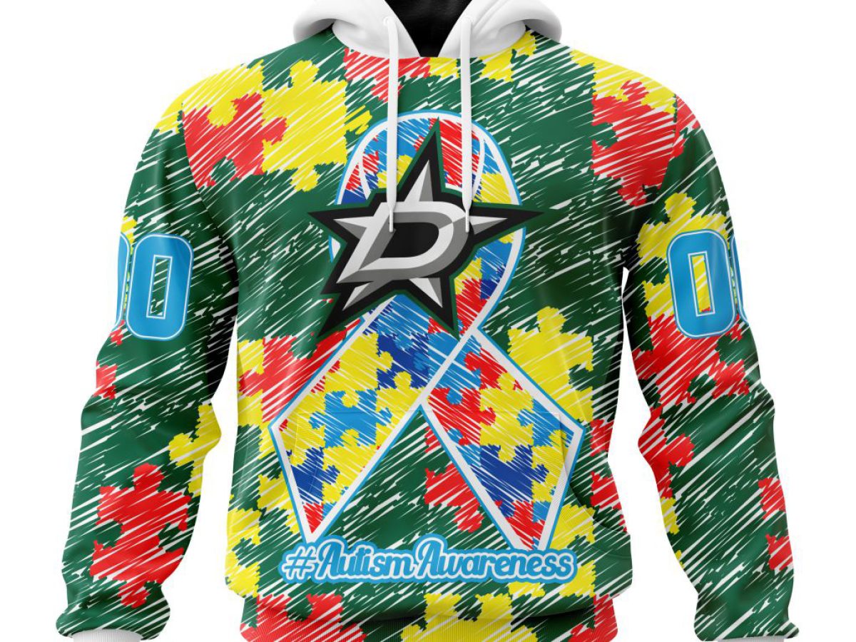 Dallas Stars NHL Special Unisex Kits Hockey Fights Against Autism