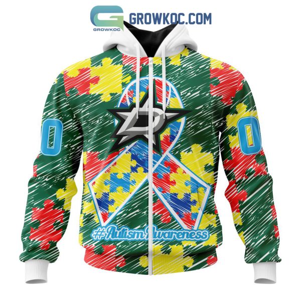 NHL Dallas Stars Puzzle Autism Awareness Personalized Hoodie T Shirt
