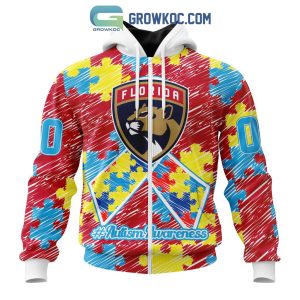 NHL Florida Panthers Puzzle Autism Awareness Personalized Hoodie T Shirt