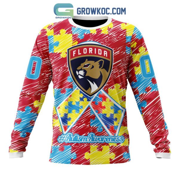 NHL Florida Panthers Puzzle Autism Awareness Personalized Hoodie T Shirt