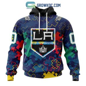 NHL Los Angeles Kings Puzzle Fearless Against Autism Awareness Hoodie T Shirt