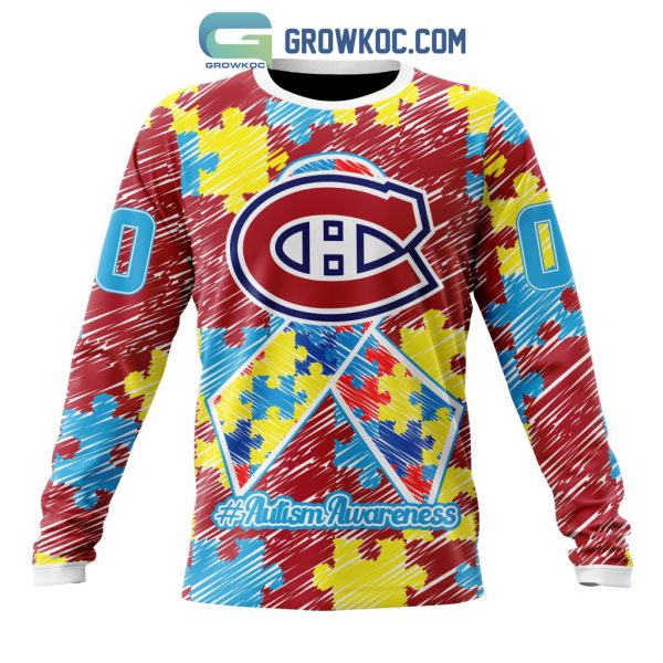 NHL Montreal Canadiens Puzzle Autism Awareness Personalized Hoodie T Shirt