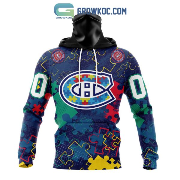 NHL Montreal Canadiens Puzzle Fearless Against Autism Awareness Hoodie T Shirt