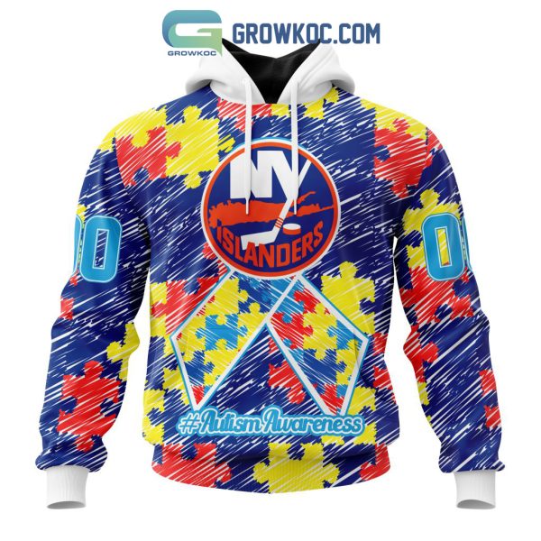 NHL New York Islanders Puzzle Autism Awareness Personalized Hoodie T Shirt