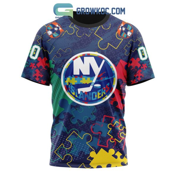NHL New York Islanders Puzzle Fearless Against Autism Awareness Hoodie T Shirt