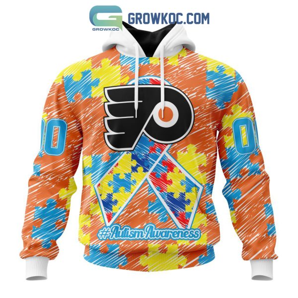 NHL Philadelphia Flyers Puzzle Autism Awareness Personalized Hoodie T Shirt