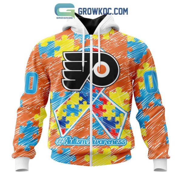 NHL Philadelphia Flyers Puzzle Autism Awareness Personalized Hoodie T Shirt