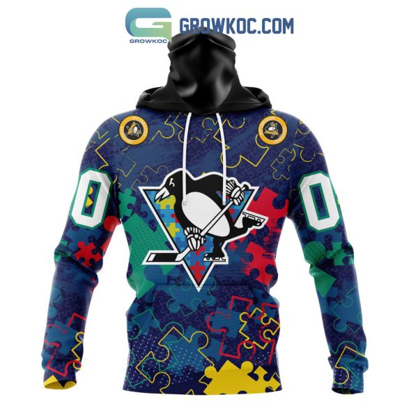 NHL Pittsburgh Penguins Puzzle Fearless Against Autism Awareness Hoodie T Shirt