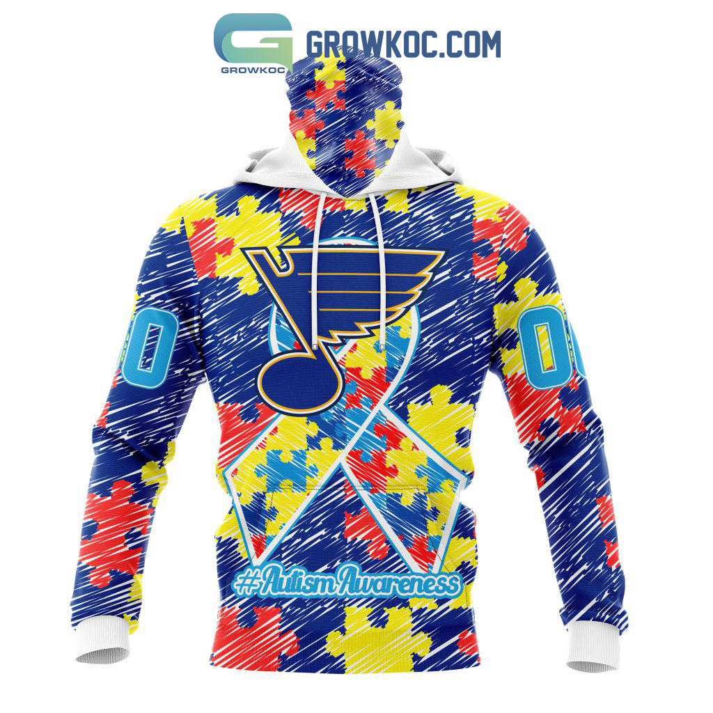 NHL St. Louis Blues Puzzle Autism Awareness Personalized Hoodie T Shirt -  Growkoc