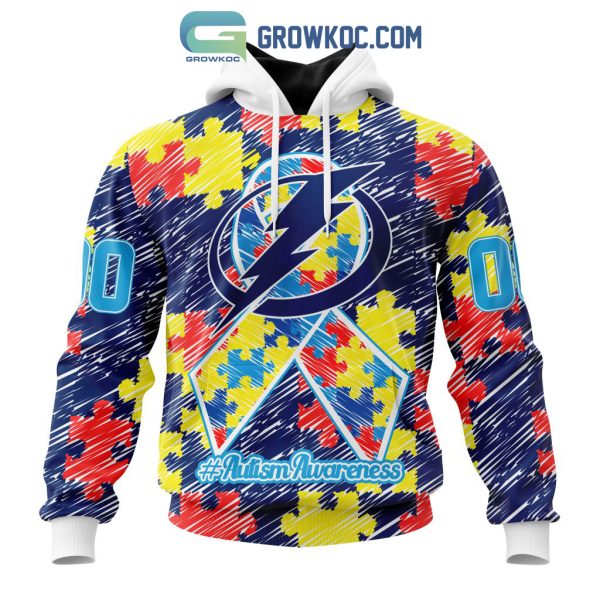 NHL Tampa Bay Lightning Puzzle Autism Awareness Personalized Hoodie T Shirt