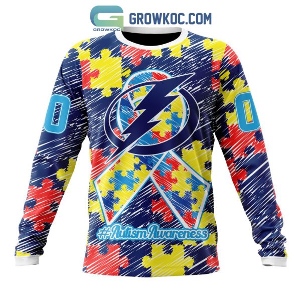 NHL Tampa Bay Lightning Puzzle Autism Awareness Personalized Hoodie T Shirt