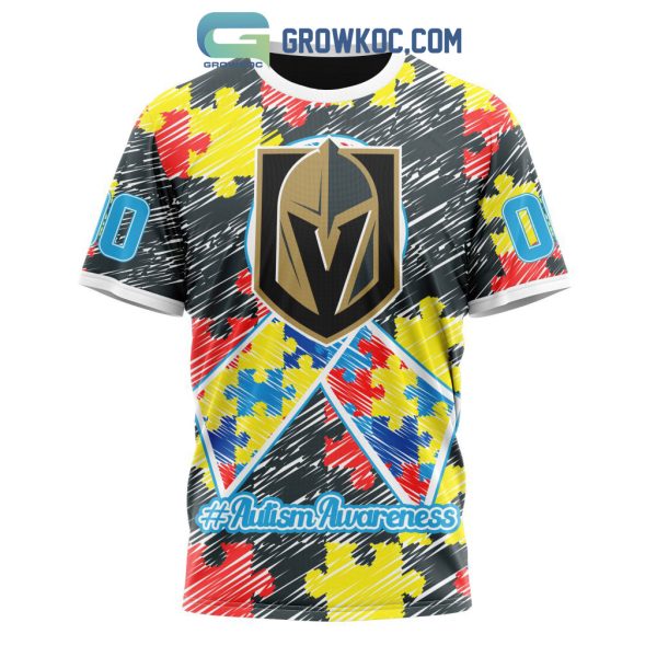 NHL Vegas Golden Knights Puzzle Autism Awareness Personalized Hoodie T Shirt