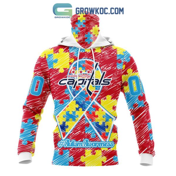 NHL Washington Capitals Puzzle Autism Awareness Personalized Hoodie T Shirt