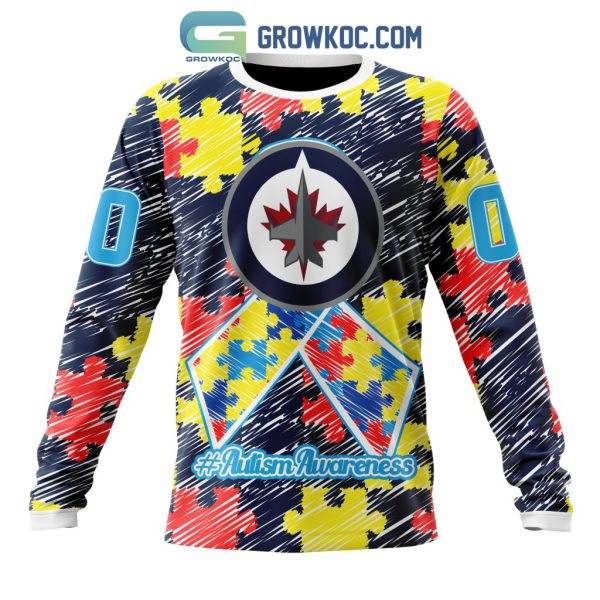 NHL Winnipeg Jets Puzzle Autism Awareness Personalized Hoodie T Shirt