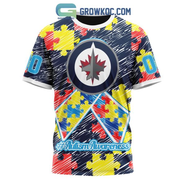 NHL Winnipeg Jets Puzzle Autism Awareness Personalized Hoodie T Shirt