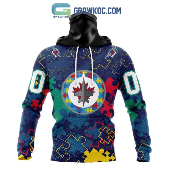 NHL Winnipeg Jets Puzzle Fearless Against Autism Awareness Hoodie T Shirt