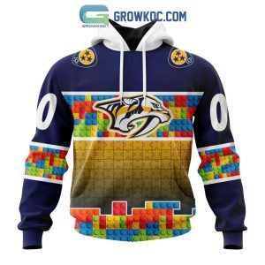 NHL Nashville Predators Mix Jersey Custom Personalized Hoodie T Shirt Sweatshirt