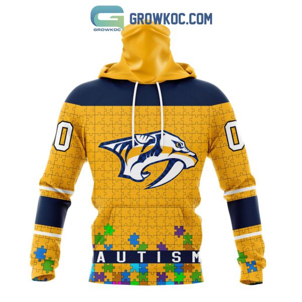 Nashville Predators NHL Special Unisex Kits Hockey Fights Against Autism Hoodie T Shirt