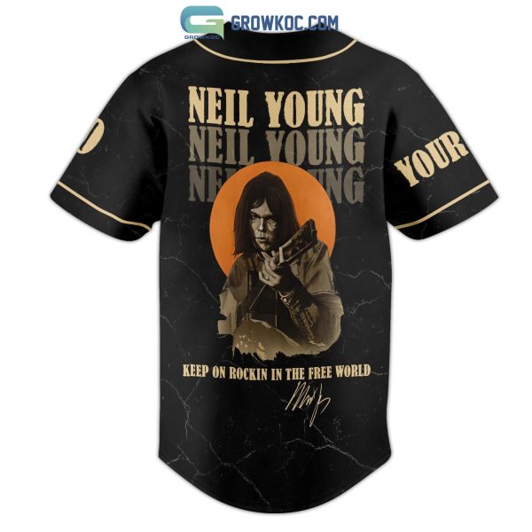 Neil Young Coastal Tour 2023 Keep On Rockin In The Free World Personalized Baseball Jersey