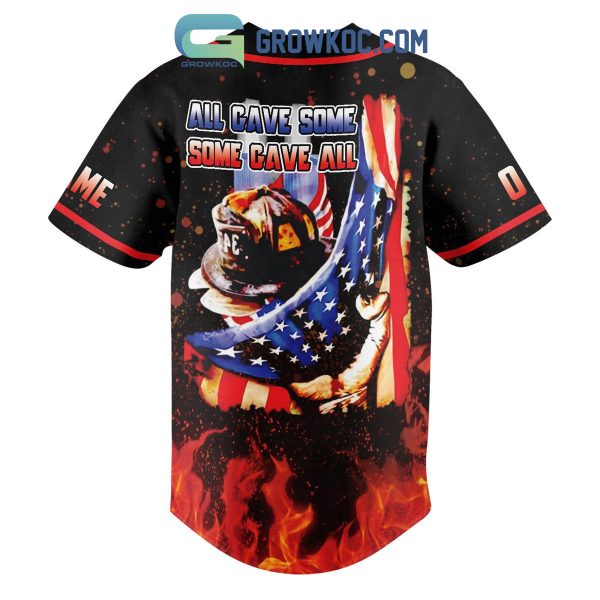 Never Forget September 11 All Gave Some Some Gave All Personalized Baseball Jersey