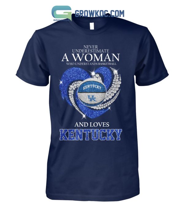 Never Underestimate A Woman Who Understands Basketball And Loves Kentucky T Shirt