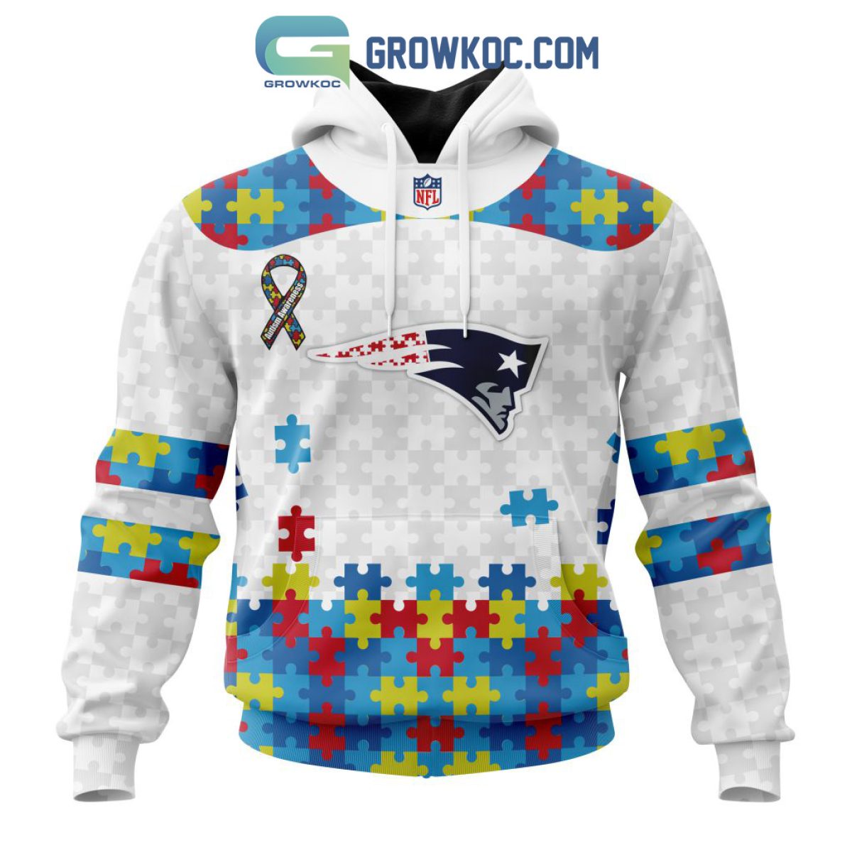 New England Patriots NFL Personalized Home Jersey Hoodie T Shirt - Growkoc