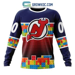 New Jersey Devils NHL Special Autism Awareness Design Hoodie T