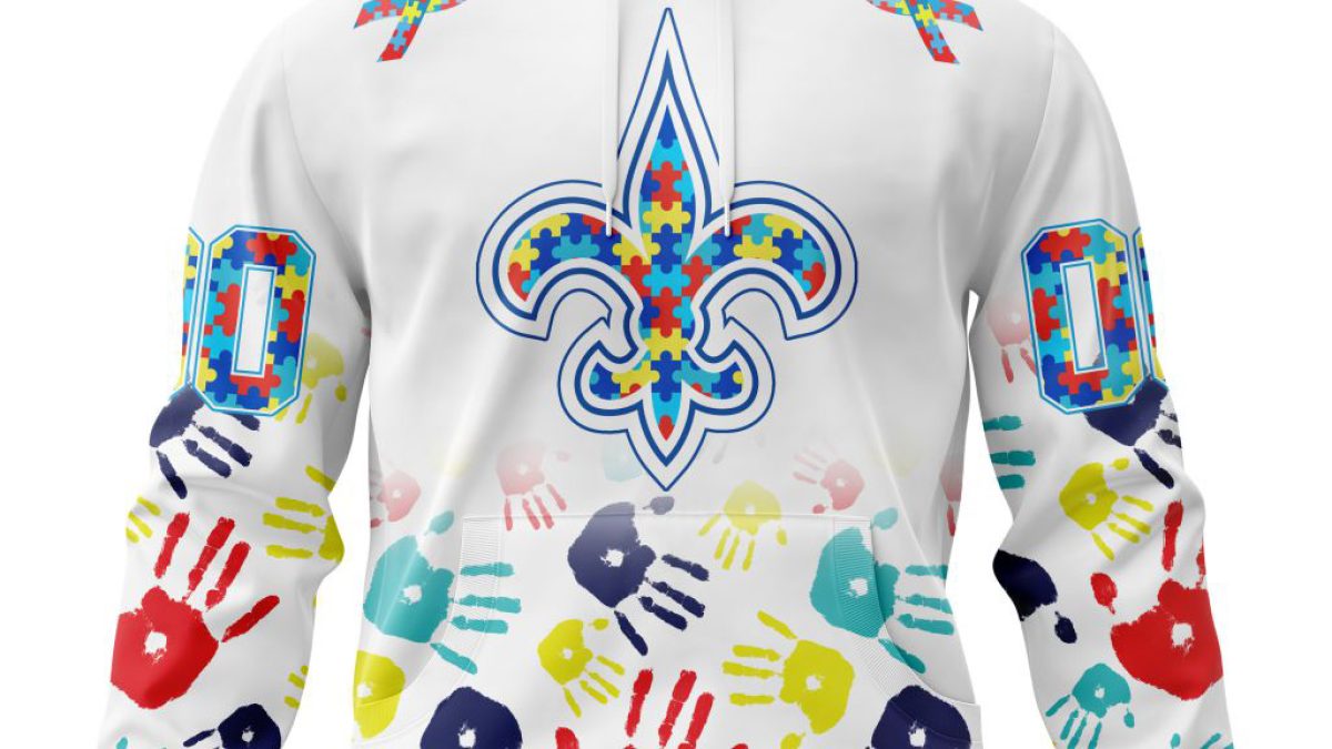 New Orleans Saints NFL Special Fearless Against Autism Hands