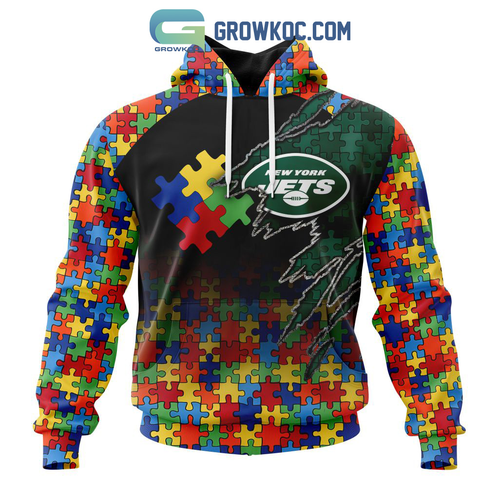 New York Jets NFL Autism All Over Printed 3D Shirt For Fans