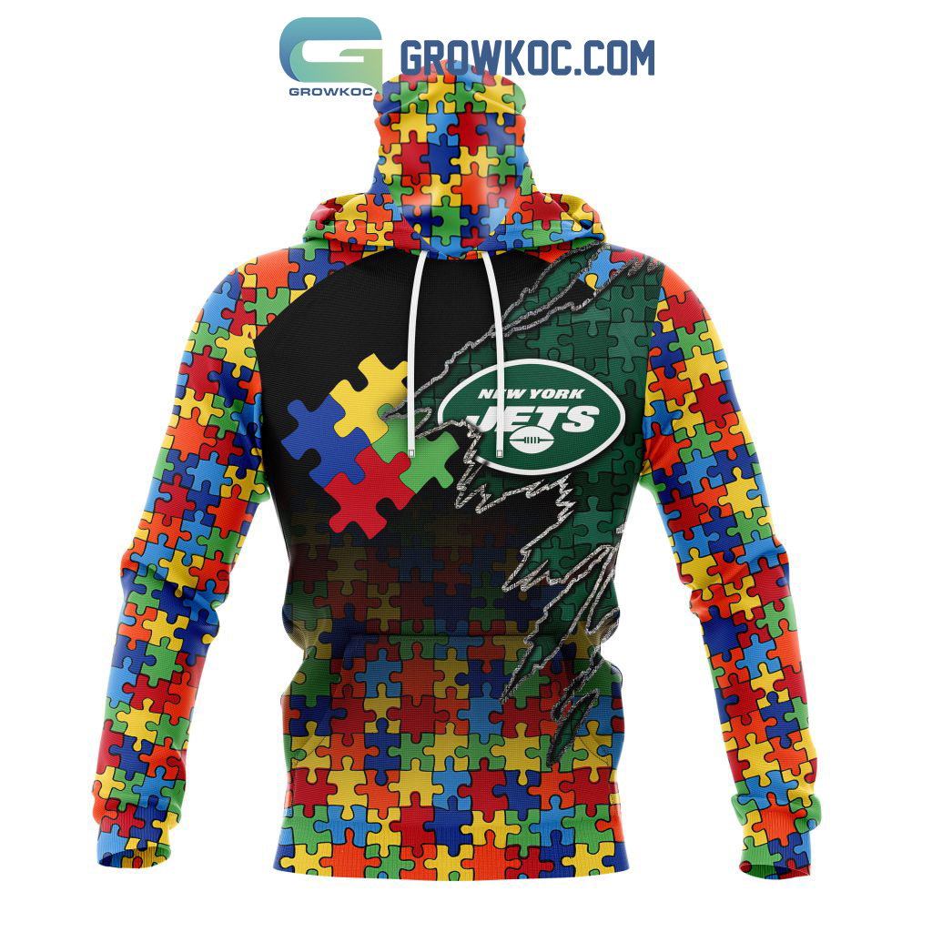 New York Jets NFL Autism Awareness Personalized Hoodie T Shirt - Growkoc