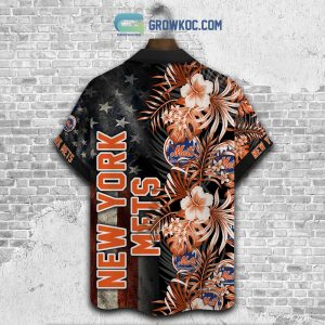 New York Mets MLB American Flower Hawaiian Shirt