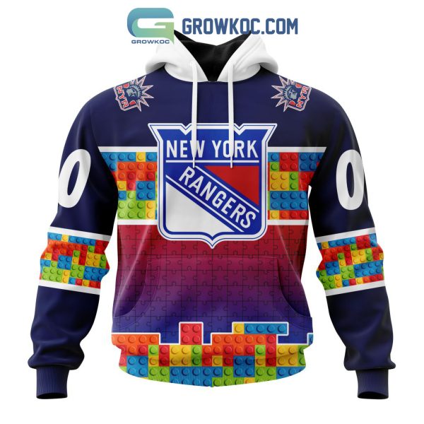 New York Rangers NHL Special Autism Awareness Design Hoodie T Shirt