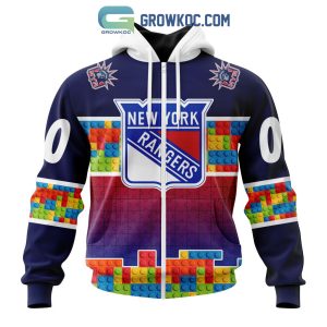 New York Rangers NHL Special Autism Awareness Design Hoodie T Shirt