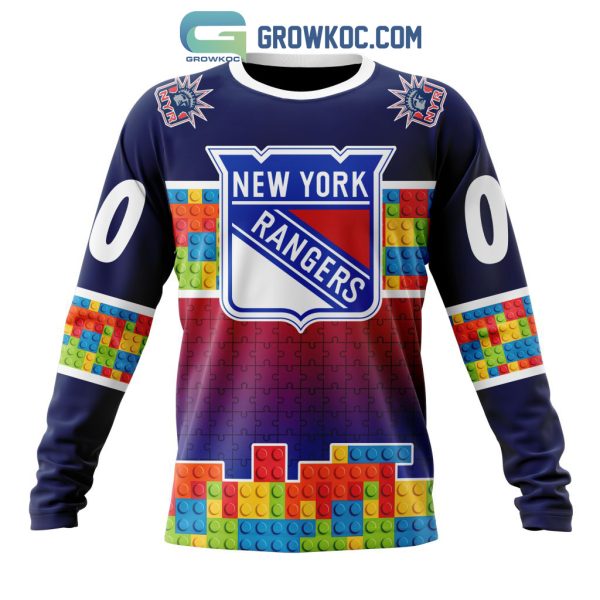 New York Rangers NHL Special Autism Awareness Design Hoodie T Shirt