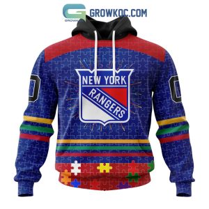 New York Rangers NHL Special Fearless Against Autism Hoodie T Shirt