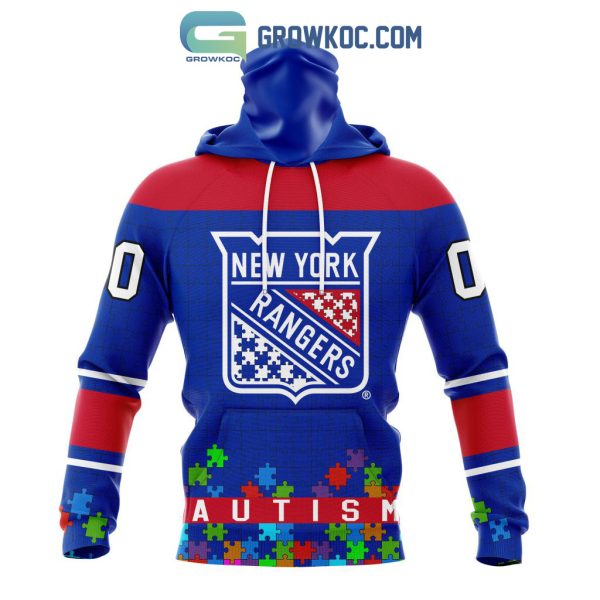 New York Rangers NHL Special Unisex Kits Hockey Fights Against Autism Hoodie T Shirt