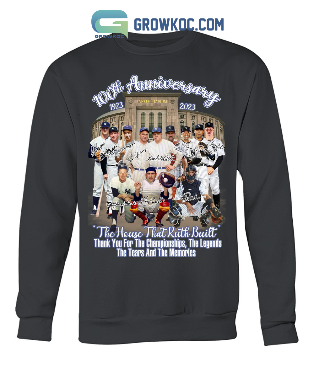 New York Yankees 100th Anniversary 1923 2023 The House That Ruth Built T  Shirt - Growkoc