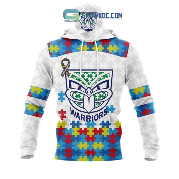 New Zealand Warriors NRL Autism Awareness Concept Kits Hoodie T Shirt