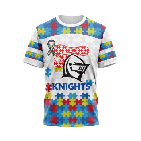 Newcastle Knights NRL Autism Awareness Concept Kits Hoodie T Shirt