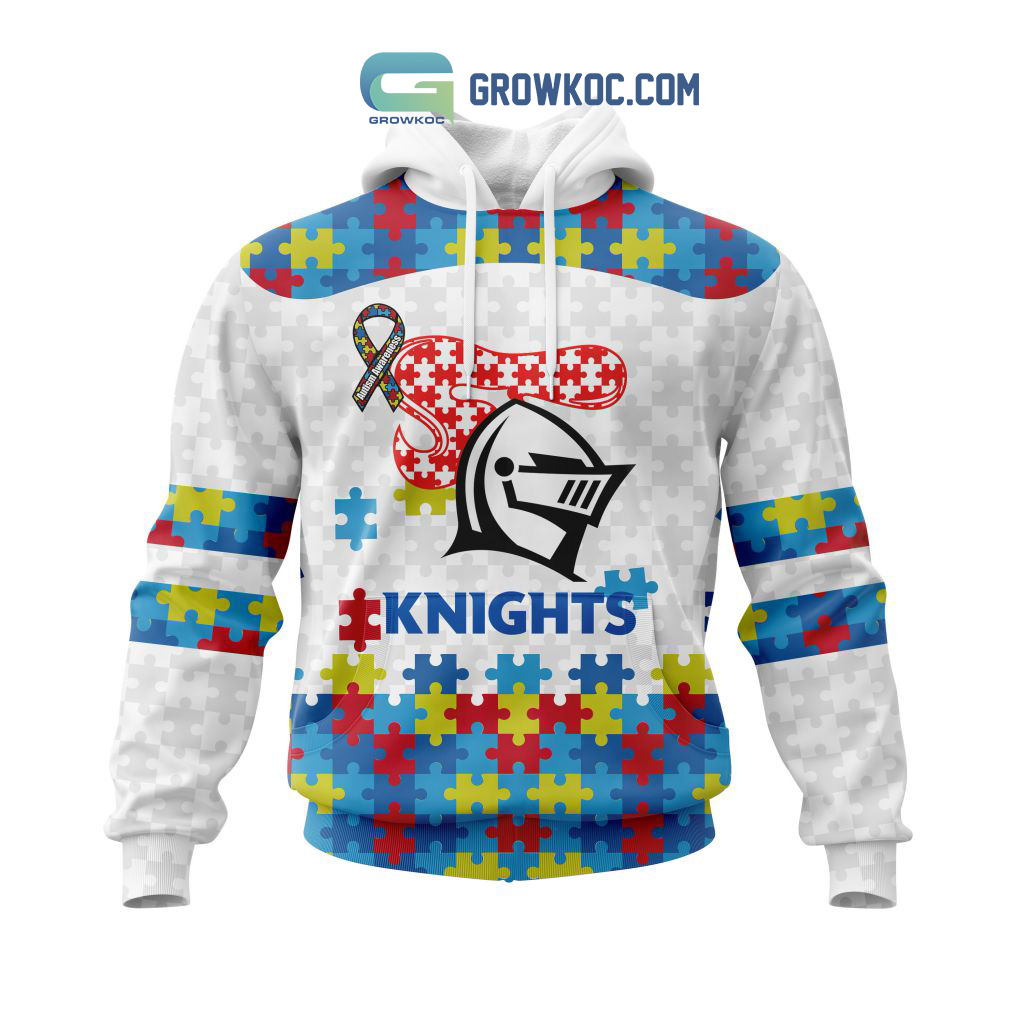 Newcastle Knights NRL Autism Awareness Concept Kits Hoodie T Shirt
