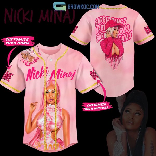 Nicki Minaj Barbie Personalized Baseball Jersey