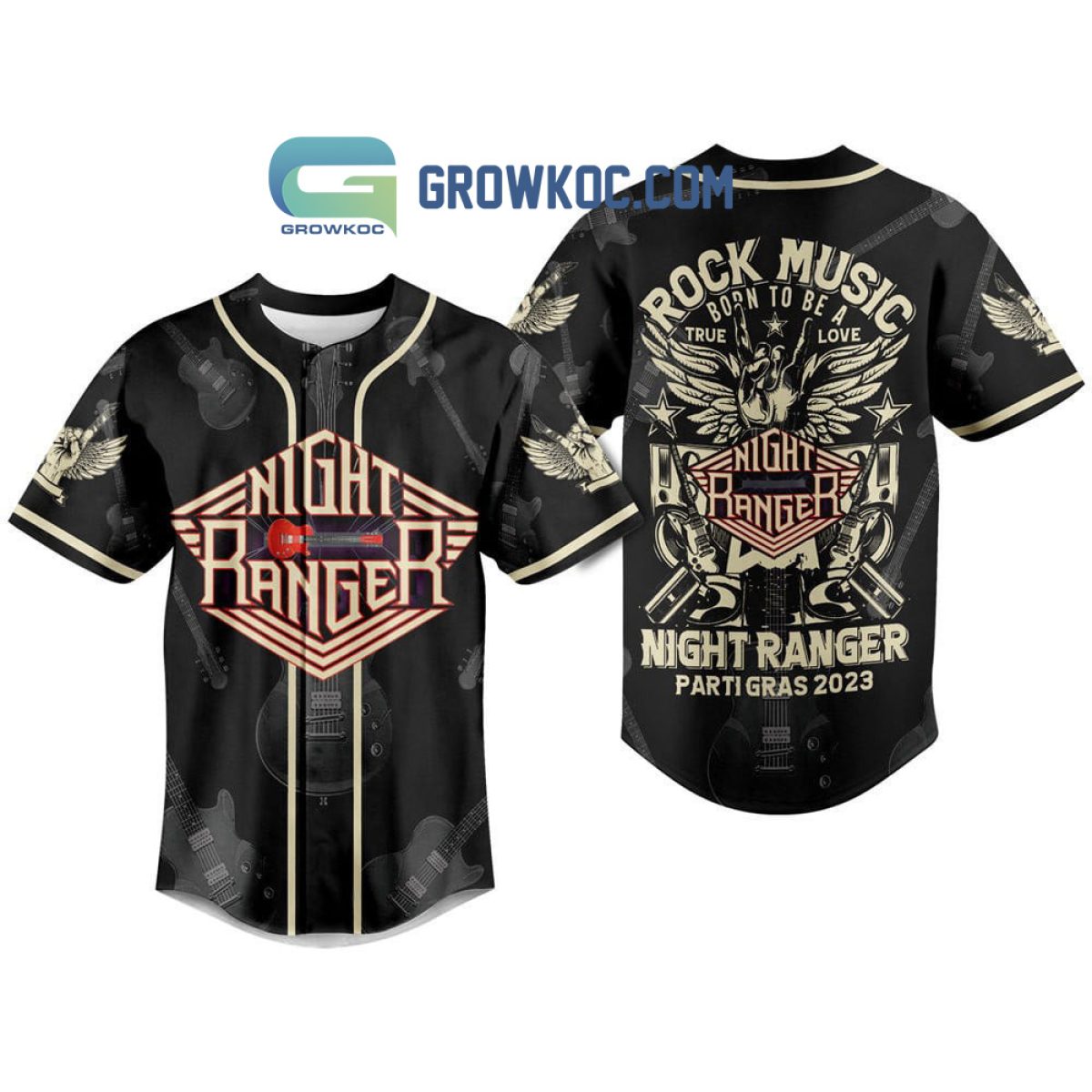 Night Ranger Parti Gras 2023 Rock Music Born To Be A True Love Baseball  Jersey - Growkoc