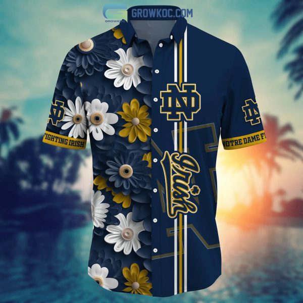 Notre Dame Fighting Irish NCAA Flower Hawaiian Shirt